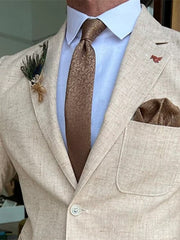 Single-Button Tailored Blazer Jacket For Men