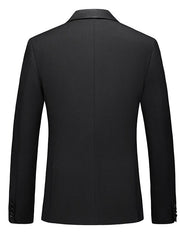 Single-Button Tailored Fit Three-Piece Wedding Suit For Men