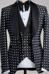 Single-Button Tailored Fit Wedding Suit For Men 3-Piece Set