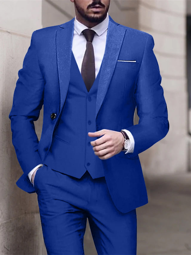 Single-Button Tailored Men's Wedding Suit In Three Pieces