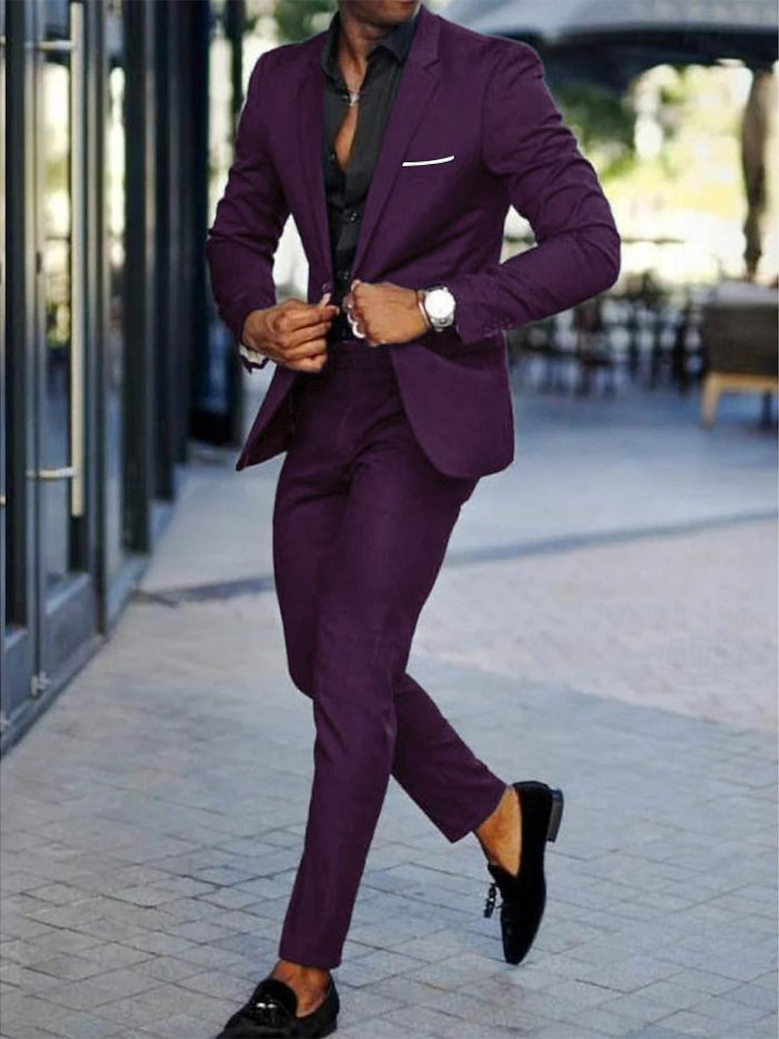 Single-Button Tailored Men's Wedding Suit In Two Pieces