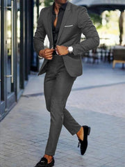 Single-Button Tailored Men's Wedding Suit In Two Pieces