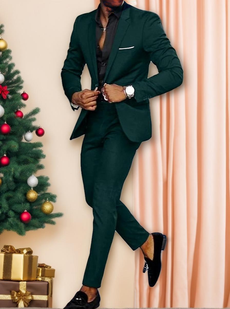 Single-Button Tailored Men's Wedding Suit In Two Pieces