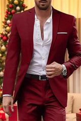 Single-Button Tailored Men's Wedding Suit In Two Pieces