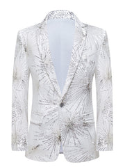 Single-Button Wedding Suit For Men In Tailored Fit With Long Polyester Sleeves