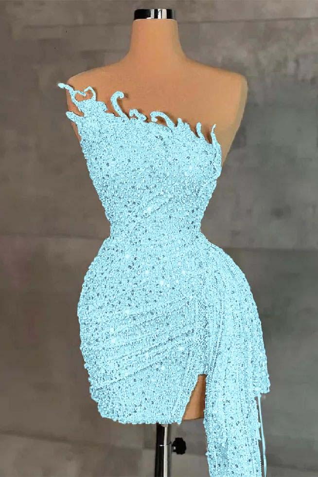 Sleeveless Beading Homecoming Dress Pleated Short Cocktail Dress With Ruffles