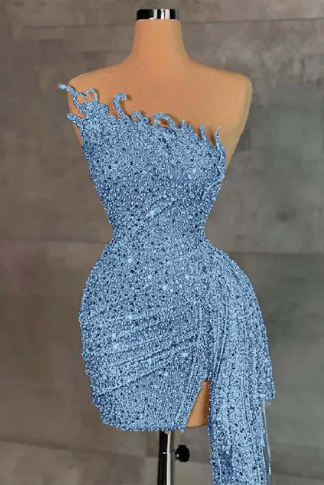 Sleeveless Beading Homecoming Dress Pleated Short Cocktail Dress With Ruffles