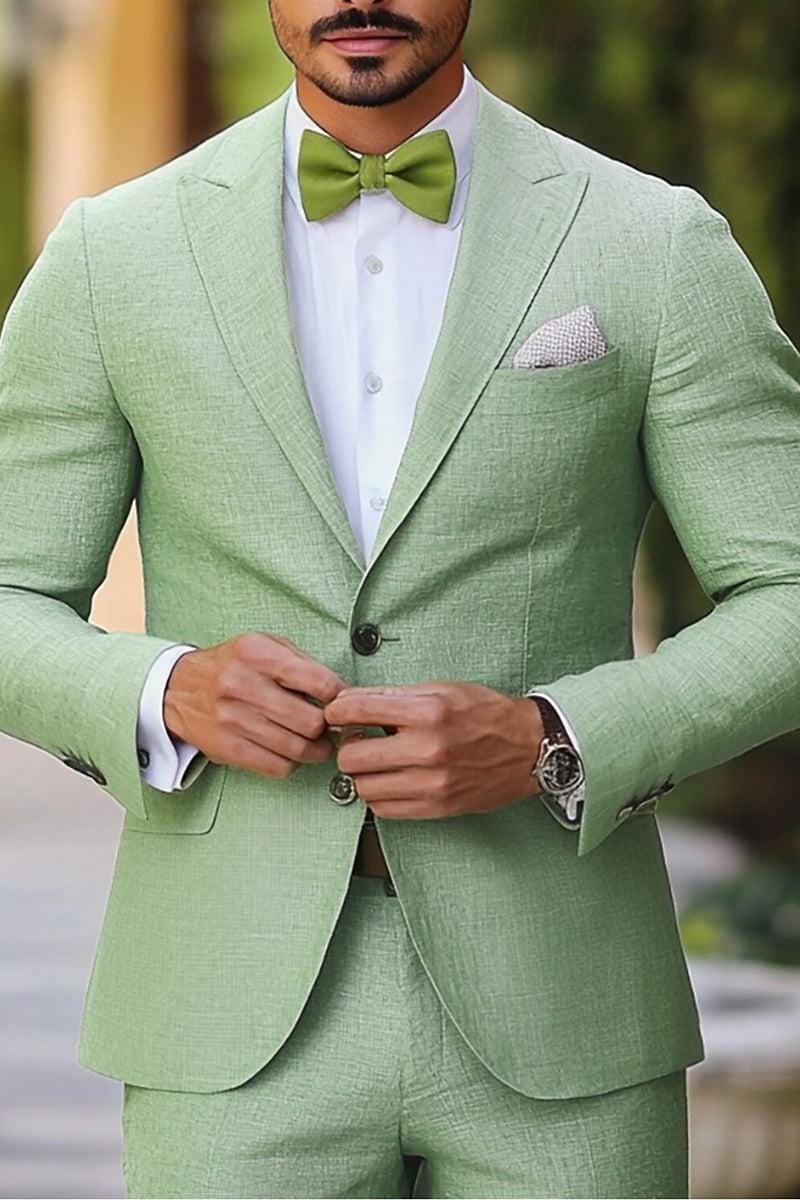 Standard Fit Sage Men's 2-Button Single-Breasted Wedding Party Suit