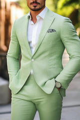 Standard Fit Sage Two-Button Men's Wedding Suit Set