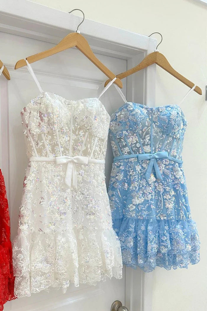 Strapless Homecoming Dress Corset Bodycon Short Party Cocktail Dress