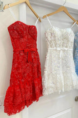 Strapless Homecoming Dress Corset Bodycon Short Party Cocktail Dress