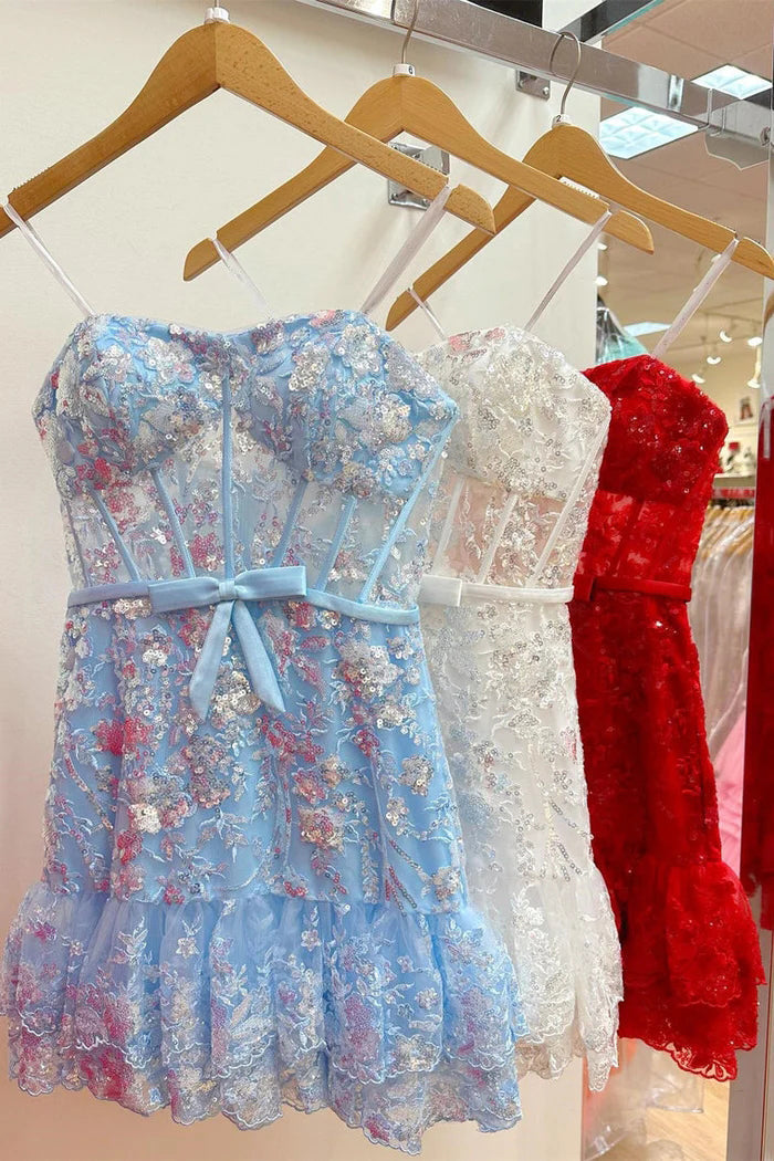 Strapless Homecoming Dress Corset Bodycon Short Party Cocktail Dress