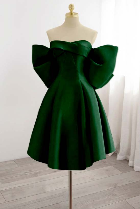 Strapless Homecoming Dress Sleeveless Short Cocktail Dress With Bowknot Pleated