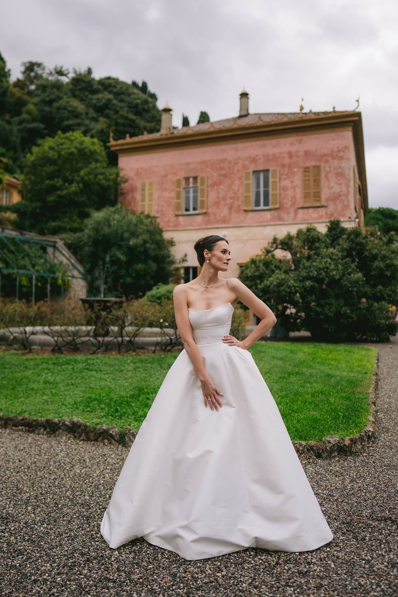 Strapless Satin Wedding Dress A Line Sleeveless Bridal Gown with Detachable Lace Top