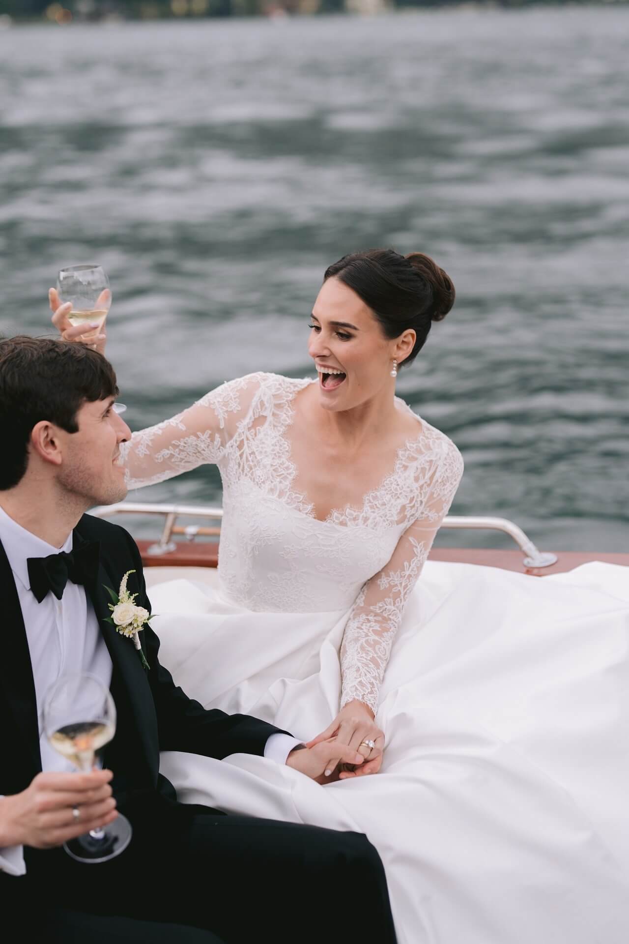 Strapless Satin Wedding Dress A Line Sleeveless Bridal Gown with Detachable Lace Top