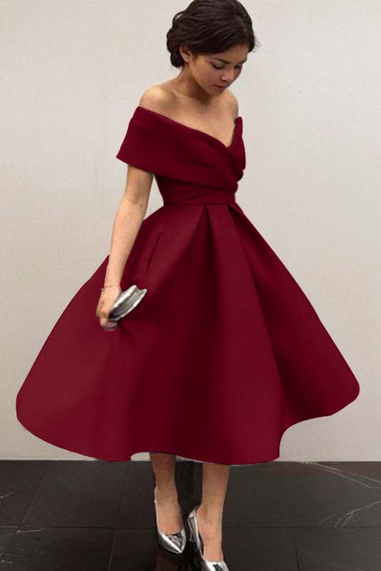 Stunning Sky Blue Homecoming Dress Off the Shoulder Sleeveless A Line Short Cocktail Dress