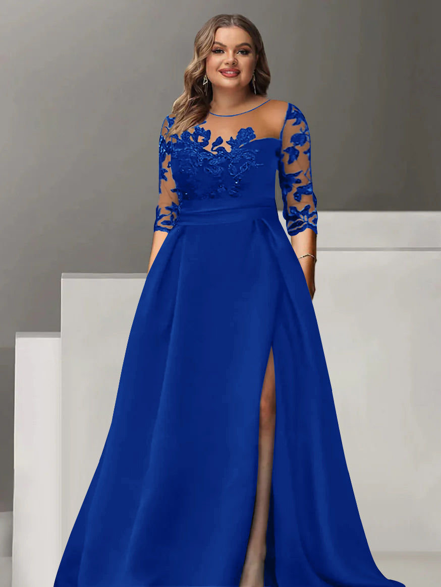 Sweetheart A-Line Princess Floor-Length Plus Size Mother of the Bride   Dressystars