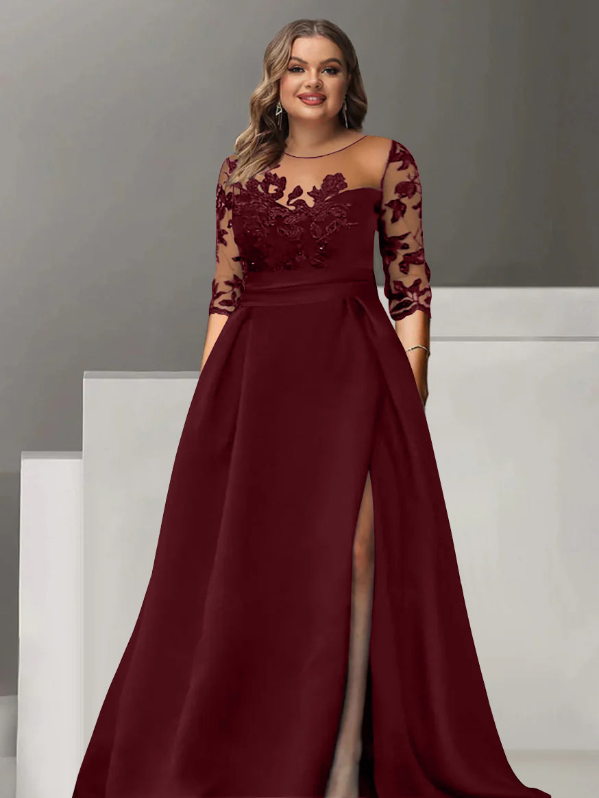 Sweetheart A-Line Princess Floor-Length Plus Size Mother of the Bride   Dressystars