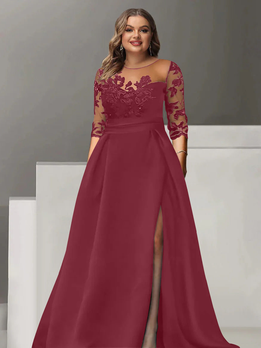 Sweetheart A-Line Princess Floor-Length Plus Size Mother of the Bride   Dressystars