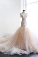 Sweetheart Neck Prom Dress Tulle Lace Appliques Mermaid Long Evening Dress