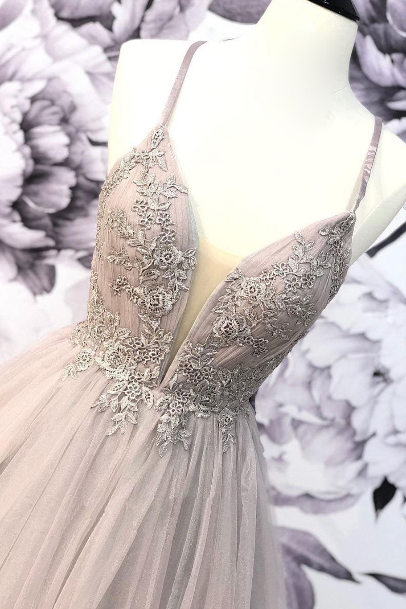 Sweetheart Prom Dress Tulle Lace Long Evening Dress