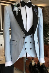 Tailored Fit Single Breasted 3-Piece Tuxedo For Men In Solid Colors