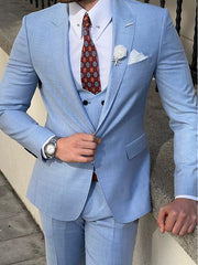 Three-Piece Men's Wedding Suit In Tailored Fit With Single Breast And Two Buttons