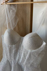 Tie Homecoming Dress Shoulder White Spraying A Line Short Party Cocktail Dress