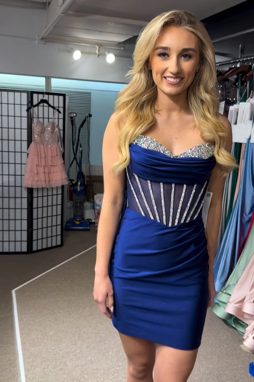 Tight Homecoming Dresses Blush Satin Sweetheart Short Corset Cocktail Dresses