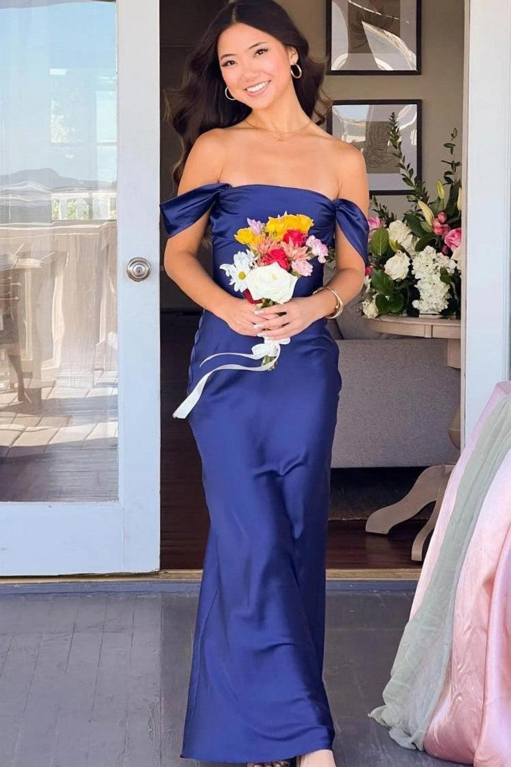 Dressystars Trendy Sheath Off The Shoulder Lilac Prom Dress With Ruched Formal Evening Gown