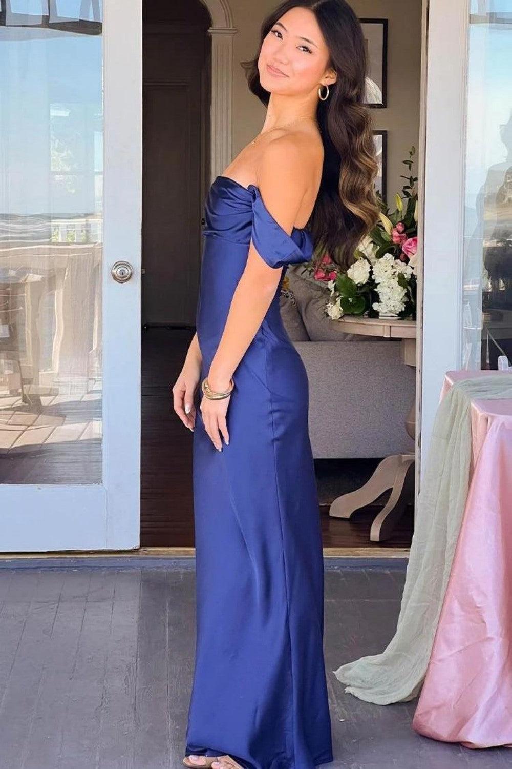 Dressystars Trendy Sheath Off The Shoulder Lilac Prom Dress With Ruched Formal Evening Gown