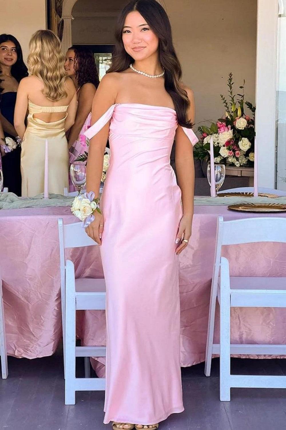 Dressystars Trendy Sheath Off The Shoulder Lilac Prom Dress With Ruched Formal Evening Gown
