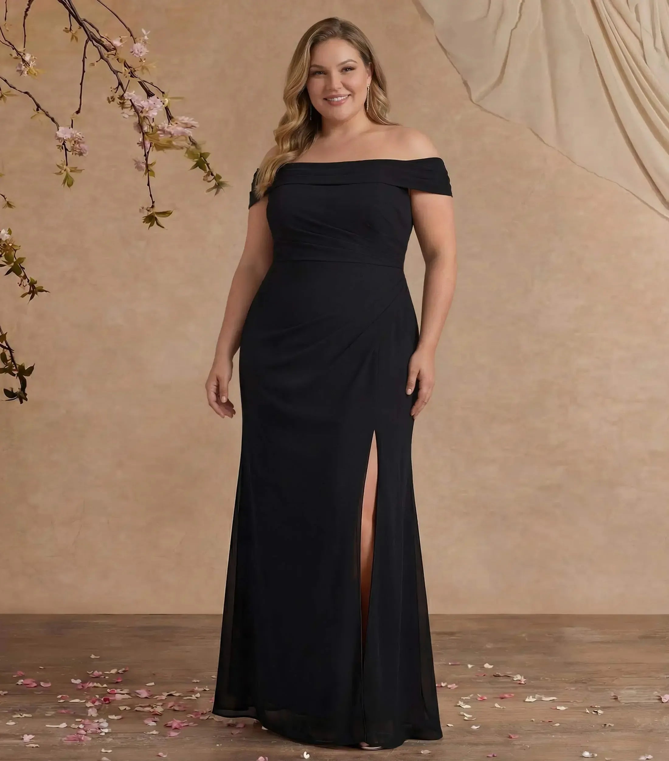 Trumpet Mermaid Square Neckline Sleeveless Court Train Crepe Satin Wedding Dress with Bow
