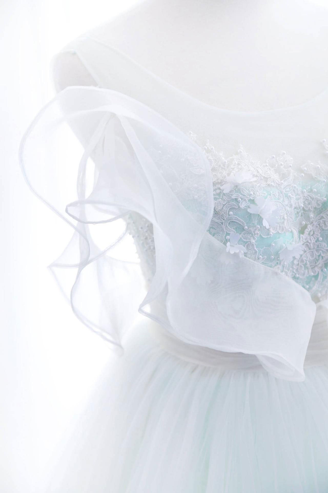 Tulle Prom Dress Lace Long Evening Dress