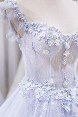 Tulle Prom Dress Lace Long Evening Dress