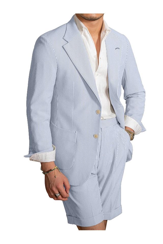 Two-Piece Wedding Suit For Men - Tailored Fit With Single Breasted Two-Button Design