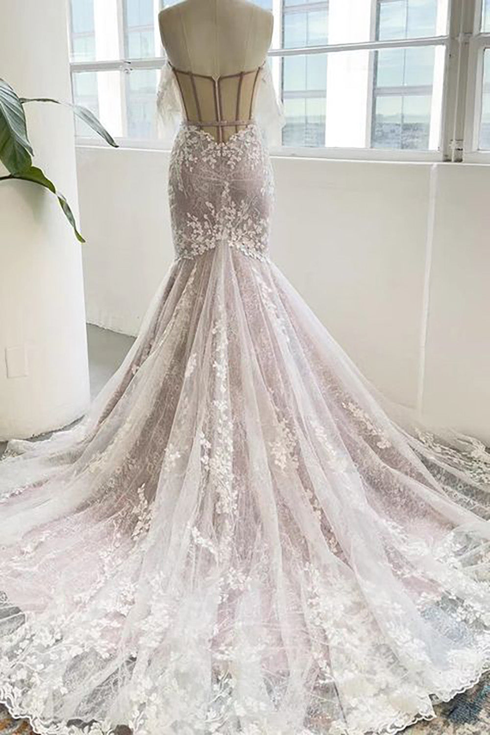 purple and white mermaid wedding dresses Mermaid Wedding White Wedding Dress With Purple Lace Mermaid Dresses In White And Purple Cascading Ruffles