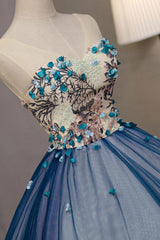 V Neck Tulle Long Prom Gown Sweet 16 Dress Evening Dress