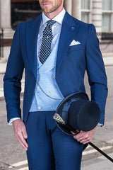 Vintage One-Button Single-Breasted Tailored 3-Piece Wedding Suit For Men