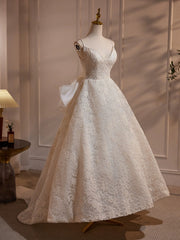 Wedding Dress Handmade Light Lace Long Prom Dress Lace Long Bridal Gown