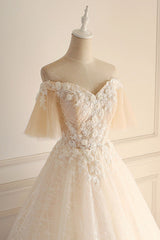 Wedding Dress Handmade Tulle Lace Long Prom Dress Tulle Bridal Gown