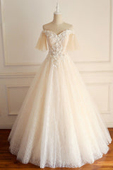 Wedding Dress Handmade Tulle Lace Long Prom Dress Tulle Bridal Gown