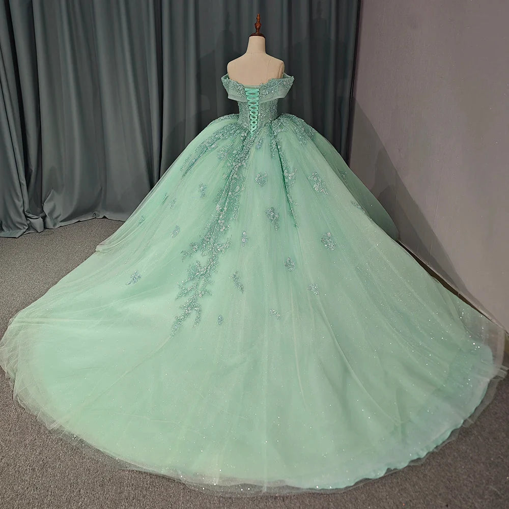 Wedding Dress Quinceanera Dress Ball Gown Lace Applique Beading Sweetheart Sweet 16 Party Dress
