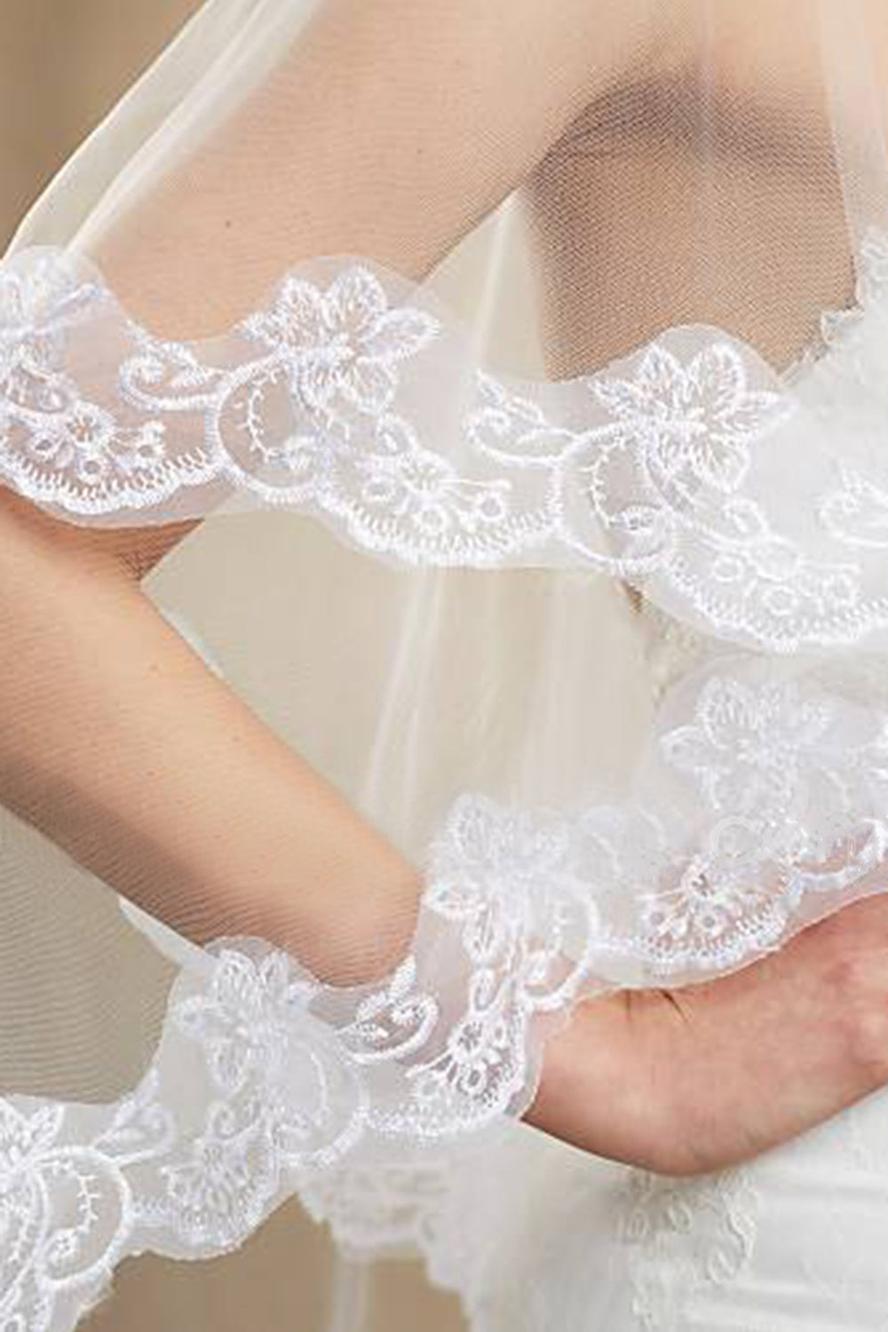 White Lace Wedding Veil