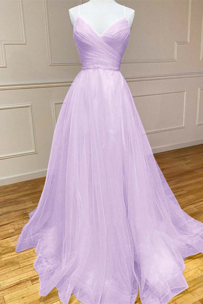 Yellow A Line Prom Dress Sleeveless Halter Neck Formal Dress