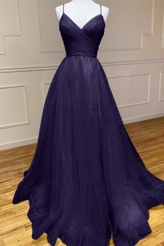 Yellow A Line Prom Dress Sleeveless Halter Neck Formal Dress