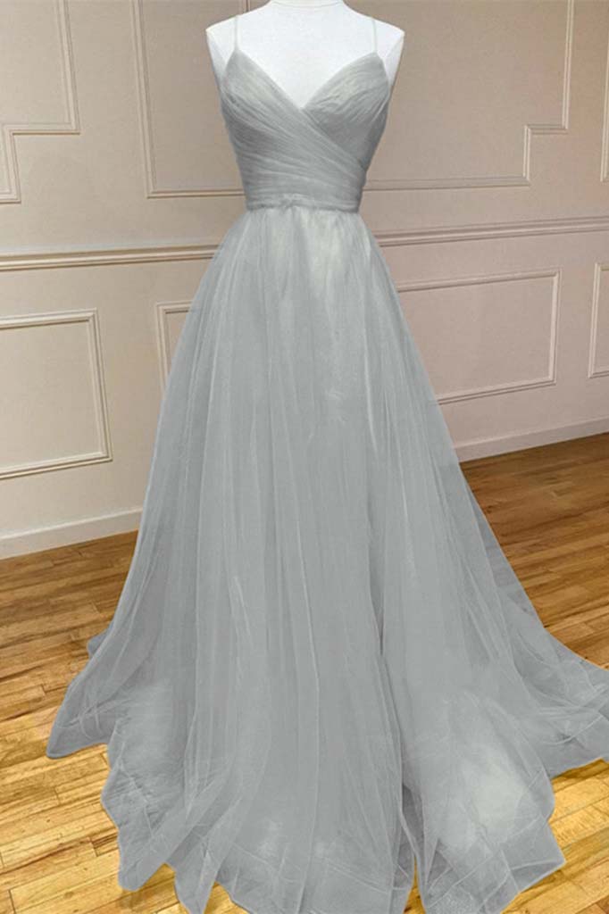 Yellow A Line Prom Dress Sleeveless Halter Neck Formal Dress