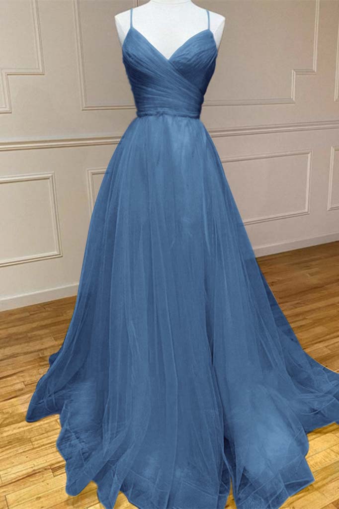 Yellow A Line Prom Dress Sleeveless Halter Neck Formal Dress