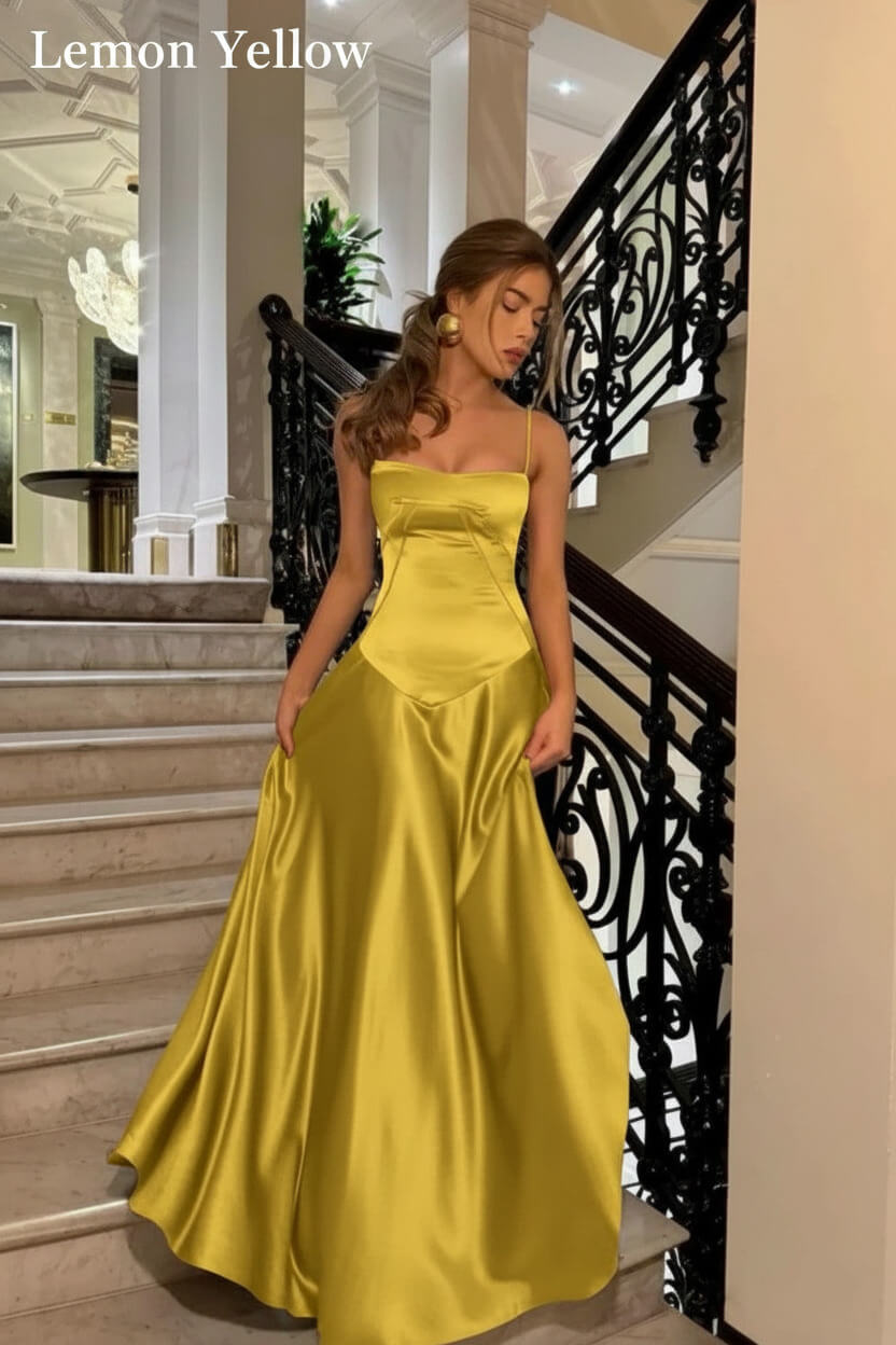 Dressystars Brown Luxe Silk-Look Long Evening Dress With Fitted Bodice Formal Evening Gown
