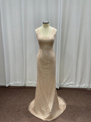 Dressystars Scoop Neck Prom Dress Sheath/Column Sleeveless Formal Gown